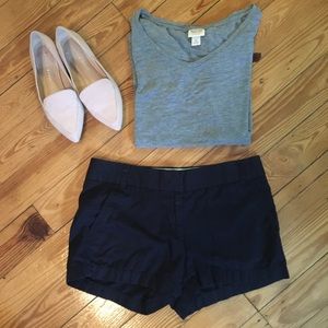 Navy chino shorts